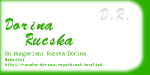 dorina rucska business card